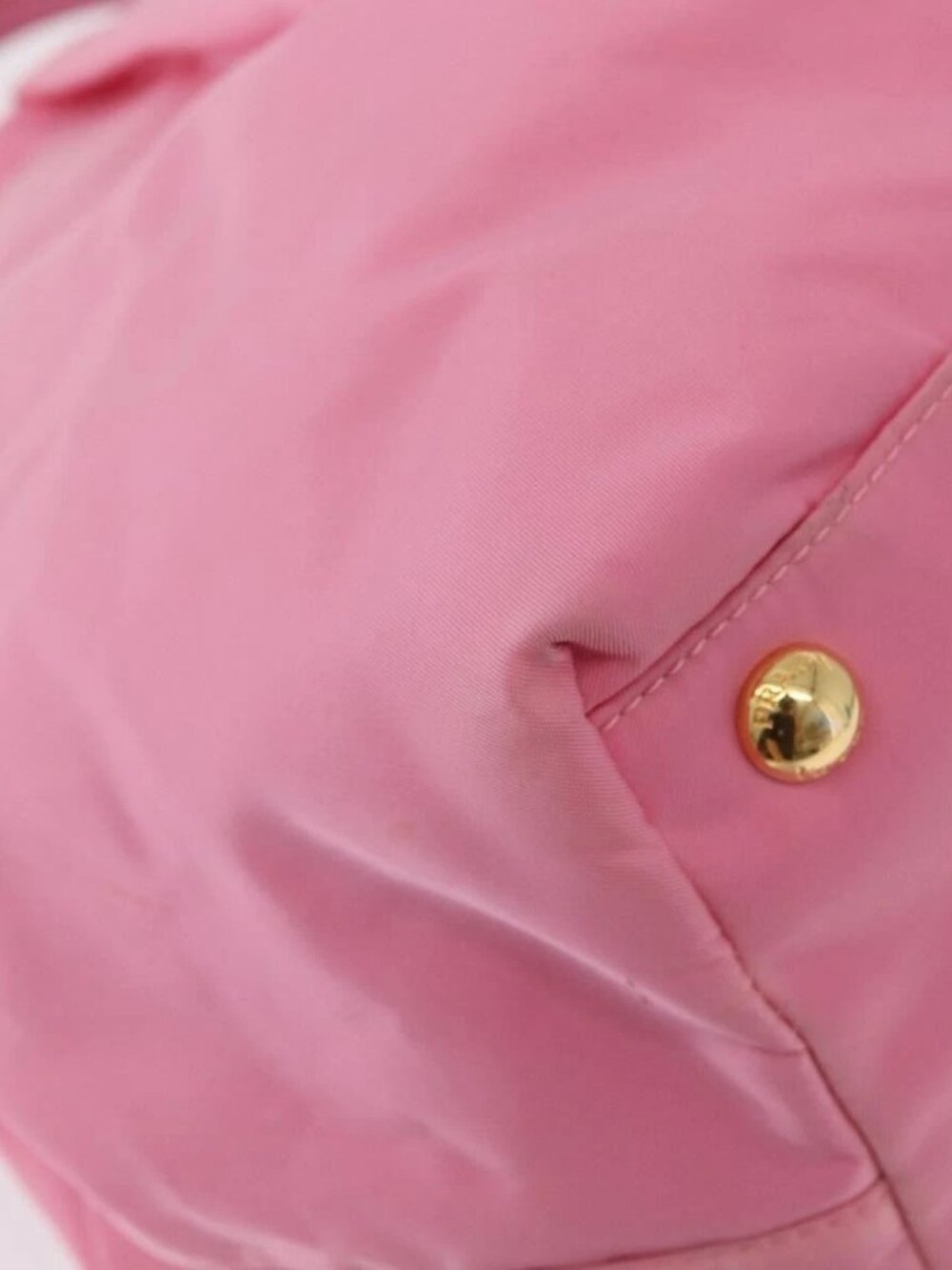 PRADA Hand Bag Nylon Pink Gold Auth 172515A - Picture 4 of 16